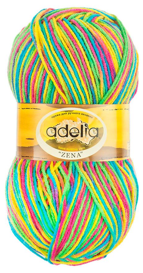 Пряжа Adelia Zena разноцветная 100 г, 1 шт в ассортименте