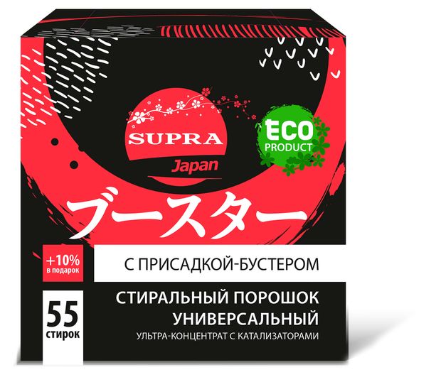 Порошок стиральный Supra универсальный с присадкой-бустером, 1,1 кг