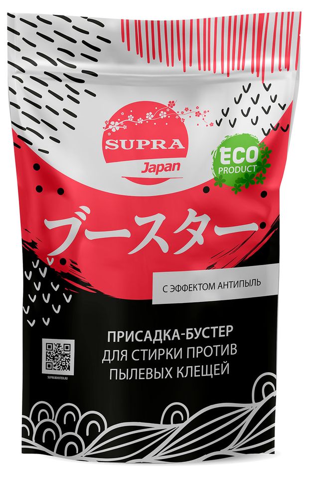 Присадка-бустер Supra Booster для стирки против пылевых клещей, 25х10 г