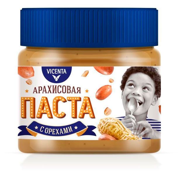 Паста арахисовая Vicenta с кусочками арахиса, 250 г