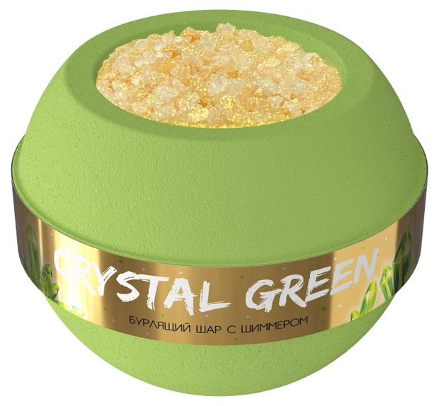 Шар бурлящий для ванны Fabrik cosmetology Crystal Green, 210 г