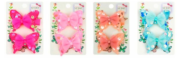 Набор для волос Lukky Fashion Бабочки с бантиком 1 заколка 1 резинка в ассортименте 165₽
