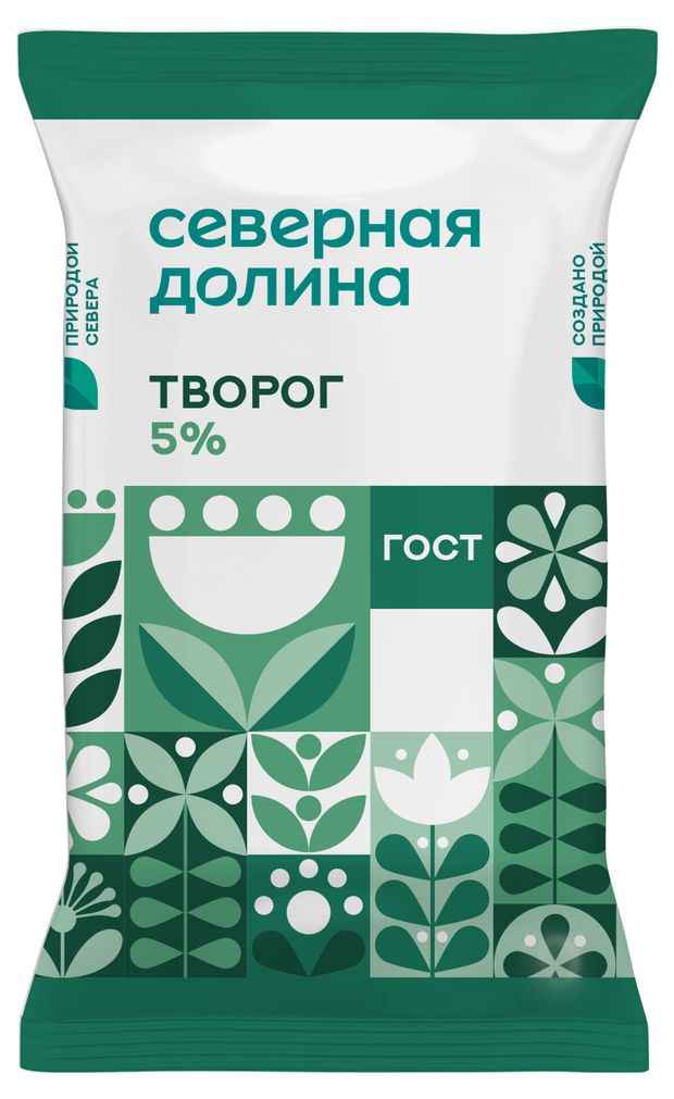 Творог мягкий Северная Долина брикет 5% БЗМЖ, 180 г