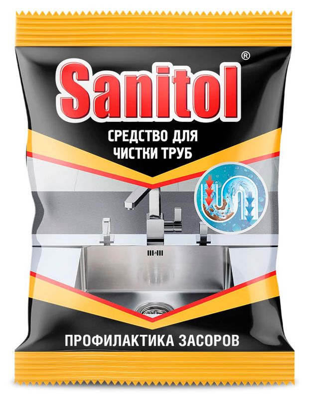 Средство для чистки труб Sanitol Антизасор, 90 г