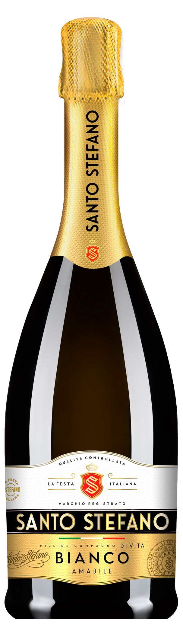 Напиток винный игристый Santo Stefano белый полусладкий Россия 075 л 250₽