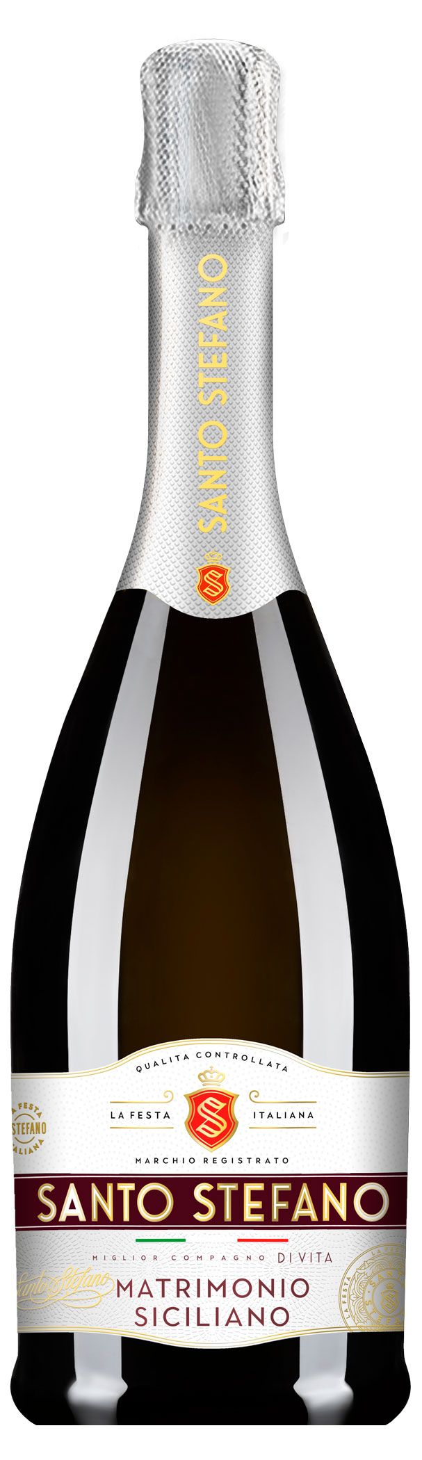 Напиток винный игристый Santo Stefano Сицилийская Свадьба белый полусладкий Россия, 0,75 л
