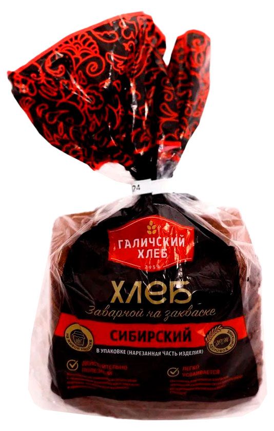 Хлеб Галичский хлеб Сибирский на закваске нарезка, 300 г
