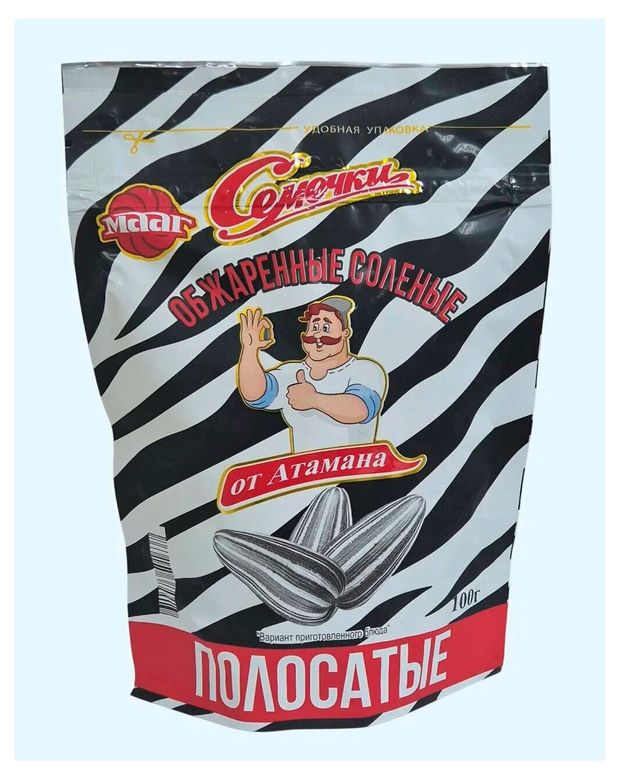 Семечки обжаренные МААГ От Атамана соленые полосатые, 100 г