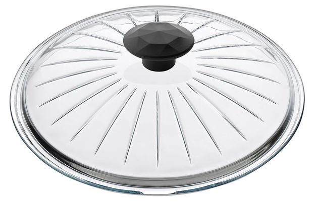 Крышка стеклянная Катюша фигурная, 28 см