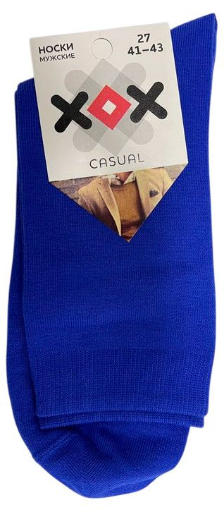 Носки мужские ХОХ Casual васильковые, р 27