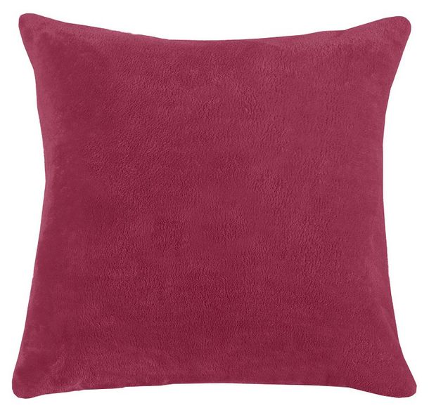 Наволочка декоративная Столица Текстиля велсофт бордовая, 50х50 см