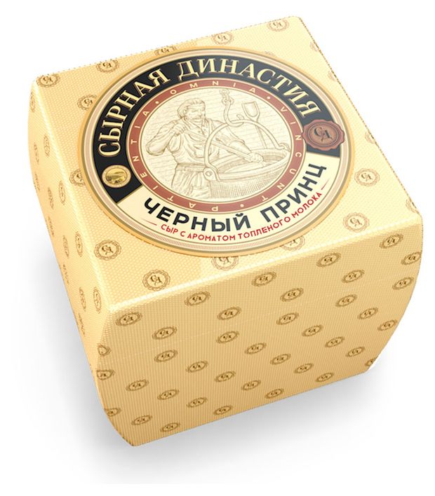Сыр полутвердый Сырная Династия Черный принц с топленым молоком 50% БЗМЖ, вес