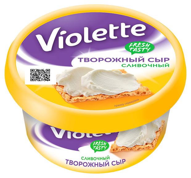 Сыр творожный Violette сливочный 70 БЗМЖ 140 г 120₽
