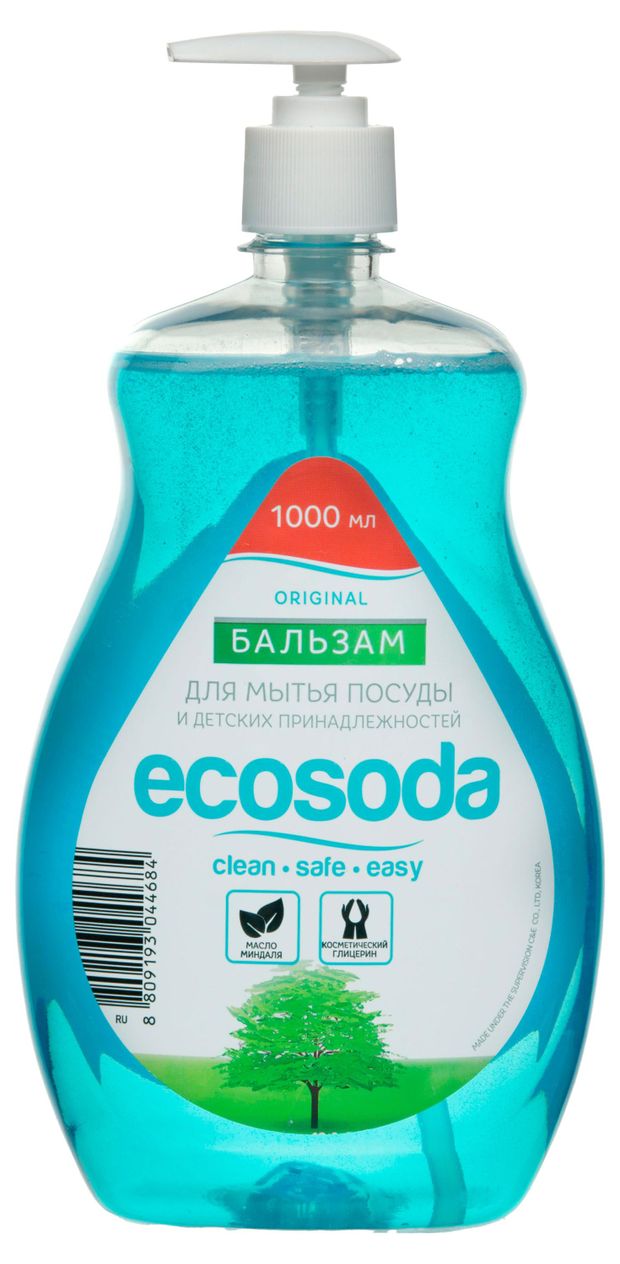 Бальзам для мытья посуды EcoSoda, 1000 мл