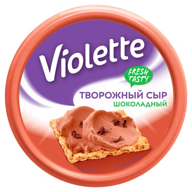Сыр творожный Violette Шоколадный 50% БЗМЖ, 140 г