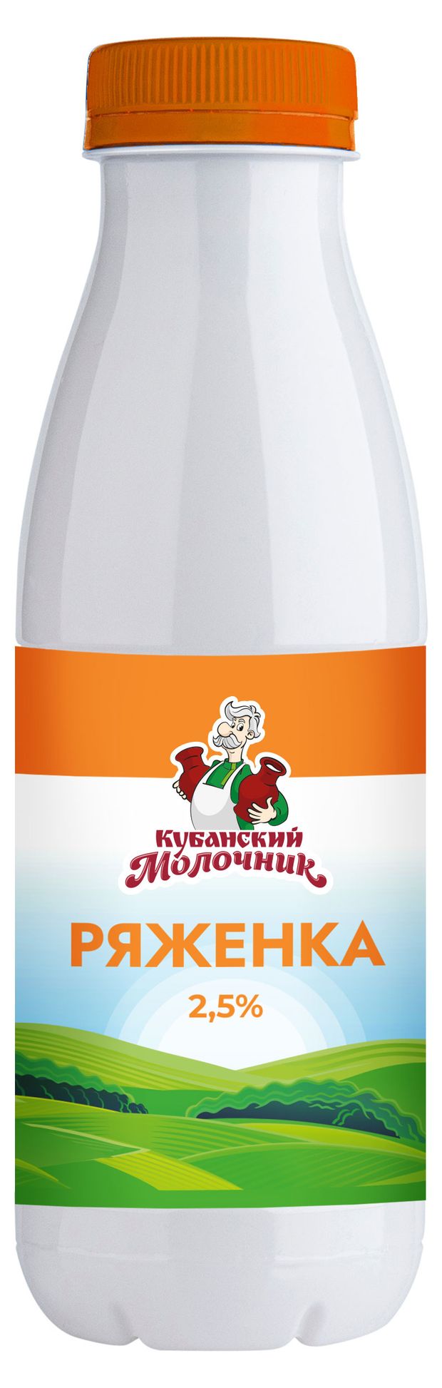 Напиток кисломолочный Ряженка Кубанский Молочник 2,5% БЗМЖ, 450 г
