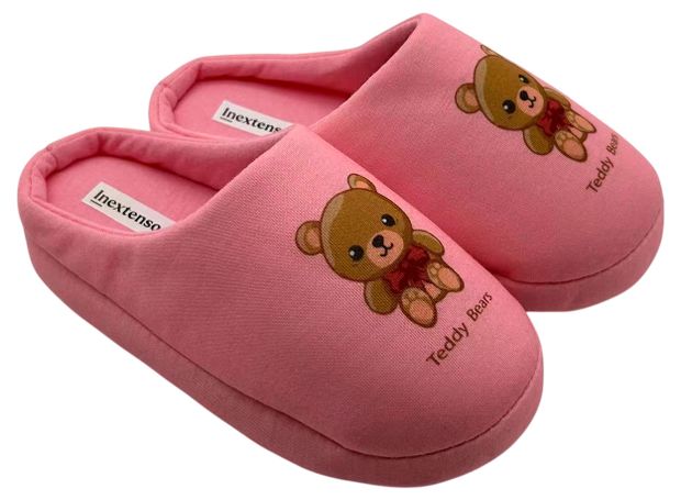 Тапочки для девочки InExtenso Мишка розовые