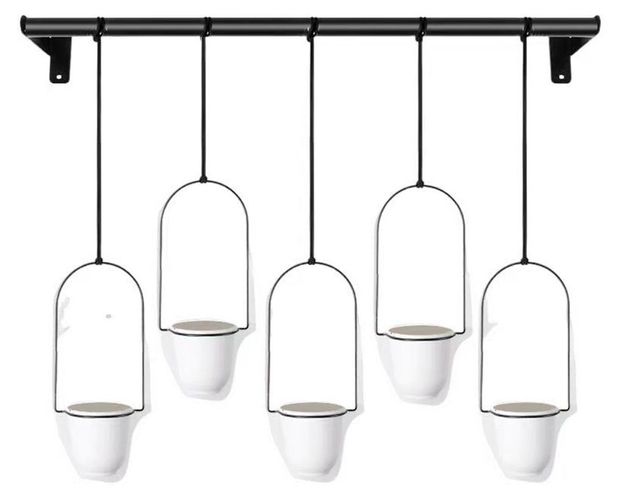 Кашпо подвес металл овальное, 5 шт