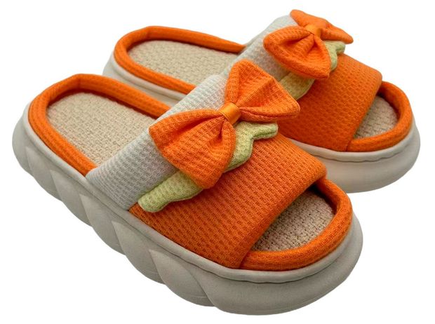 Тапочки детские InExtenso с открытым носом оранжевые