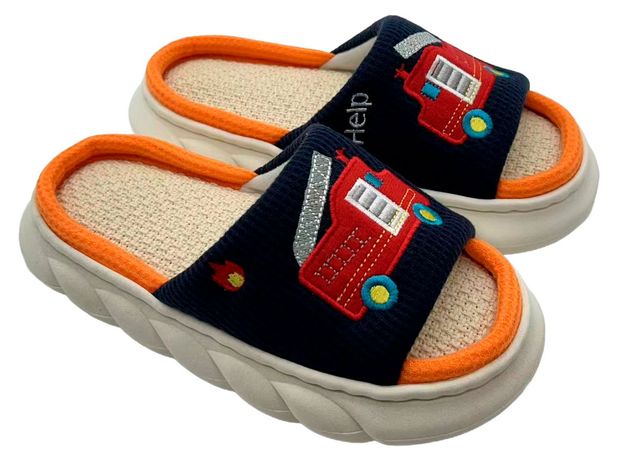 Тапочки детские InExtenso с открытым носом черные