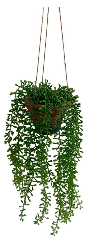Цветок искусственный в подвесной корзине, 14х14х33 см