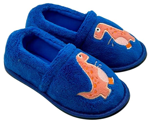 Тапочки для мальчика InExtenso Динозавры светло-синие