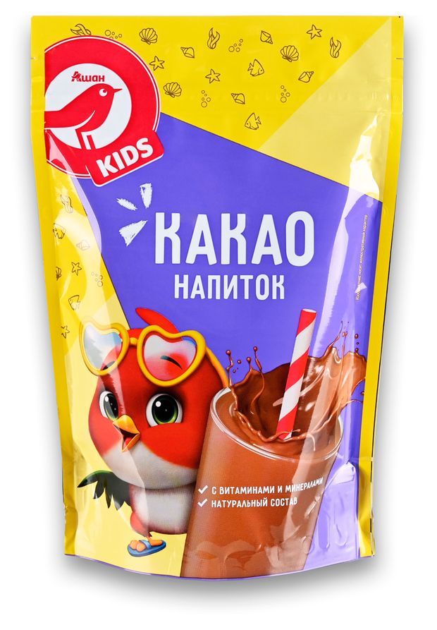 Какао напиток АШАН Красная птица Kids, 200 г