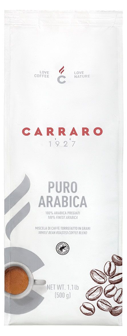 Кофе в зернах Carraro Puro Arabica 500 г 1799₽