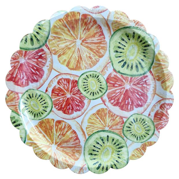 Набор одноразовых тарелок Цитрус, 6х23 см