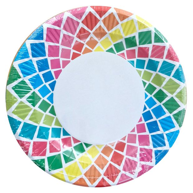 Набор одноразовых тарелок Радуга, 6х22 см