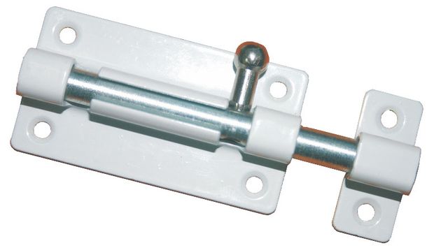 Шпингалет накладной ЗТ-6 белый