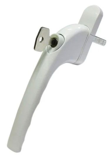 Ручка оконная алюминиевая белая