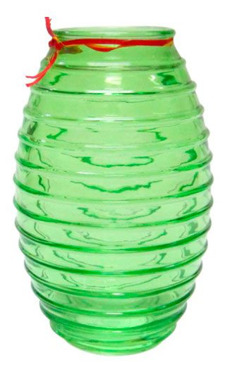 Ваза настольная NinaGlass Лайт Зеленая, 19,5 см