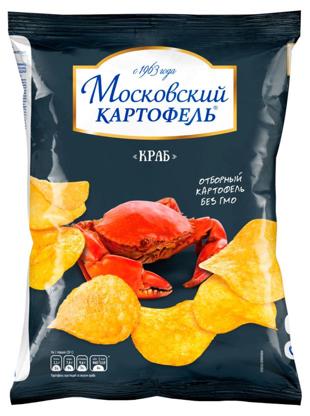 Чипсы картофельные Московский Картофель со вкусом краба, 240 г