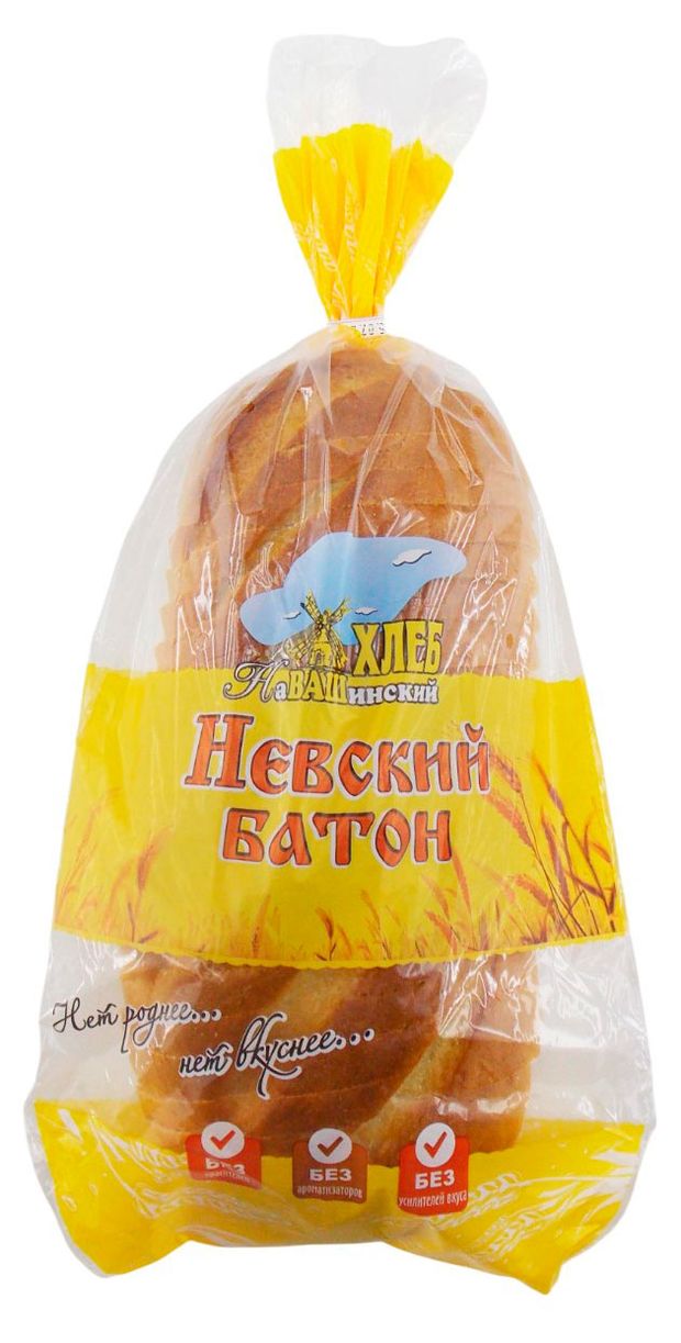 Батон Навашинский хлеб Невский нарезка, 400 г