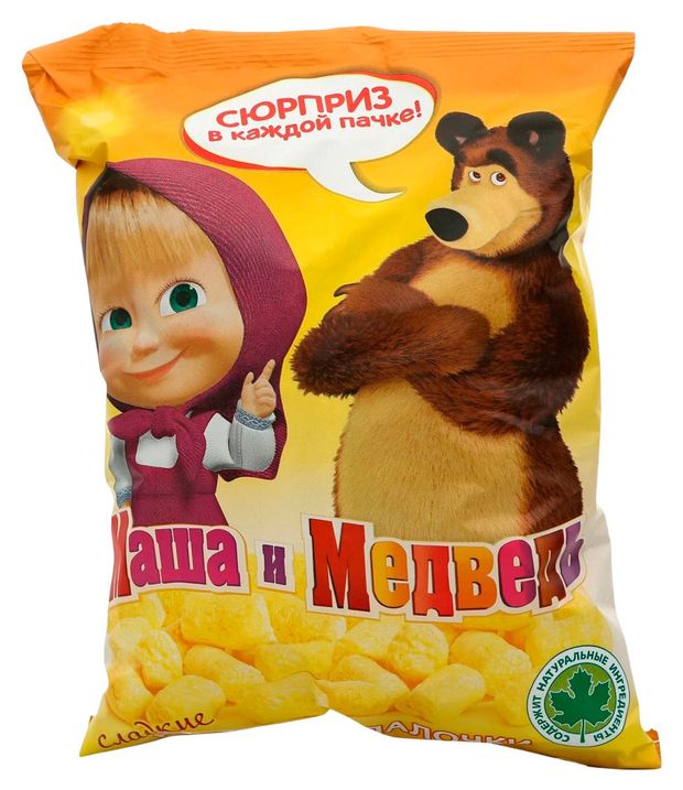 Кукурузные палочки CrunchTime Маша и медведь, 75 г