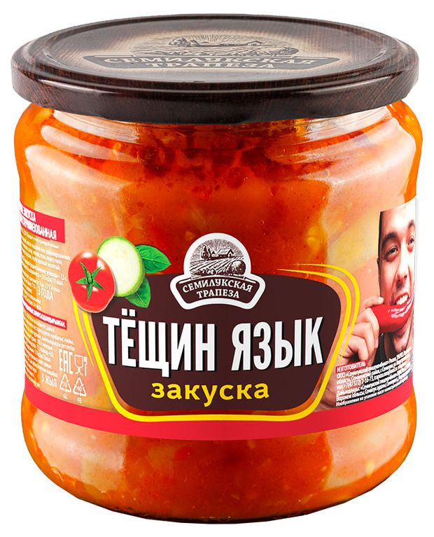 Закуска овощная Семилукская трапеза Тещин язык, 460 г