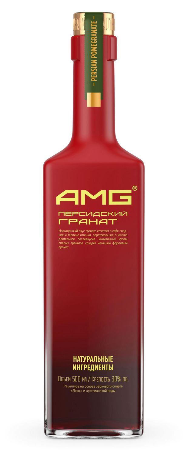 Алкоголь (самовывоз)  Ашан Настойка AMG Персидский гранат Россия, 0,5 л