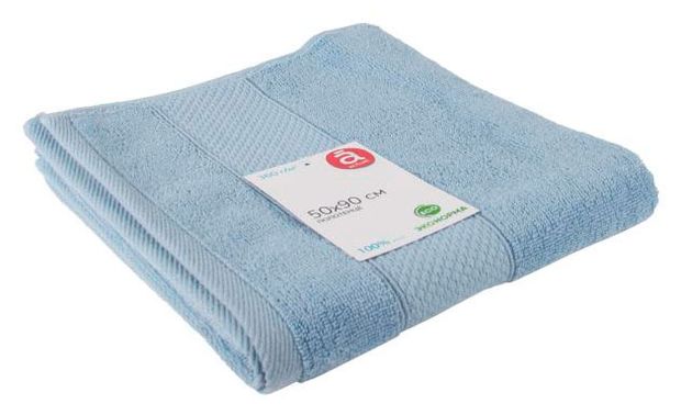 Полотенце Actuel махровое голубое для рук и лица, 50х90 см