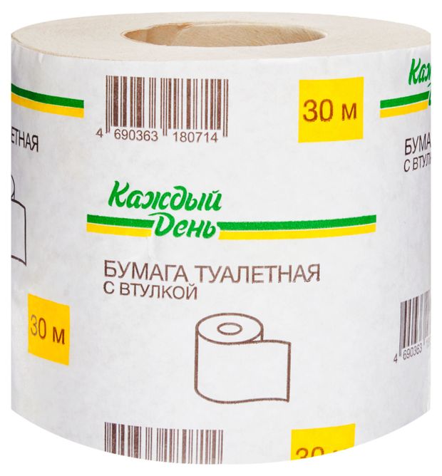 Туалетная бумага Каждый день 1 слой, 1 рулон