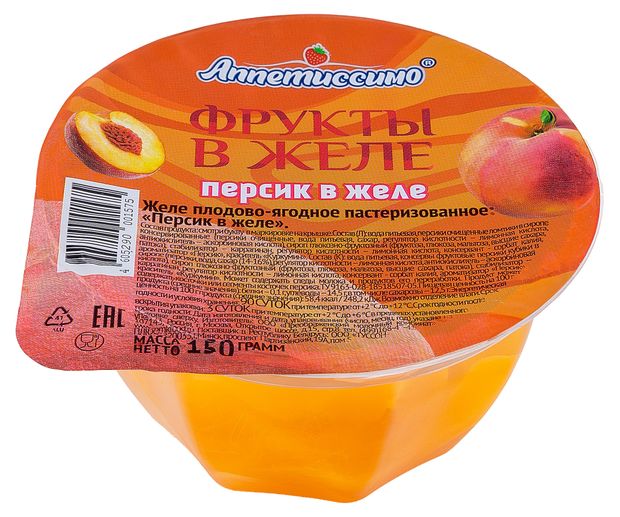 Желе плодово-ягодное персик, 150 г