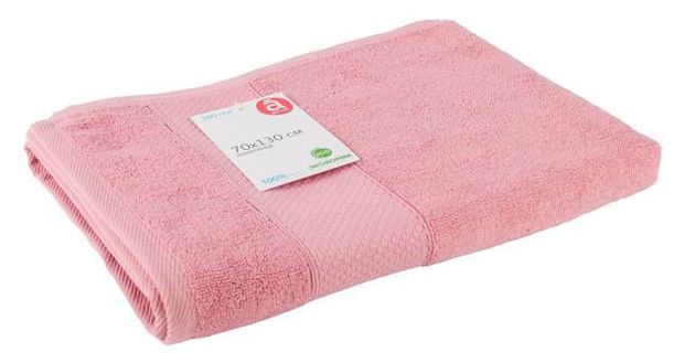 Полотенце Actuel махровое розовое банное, 70х130 см