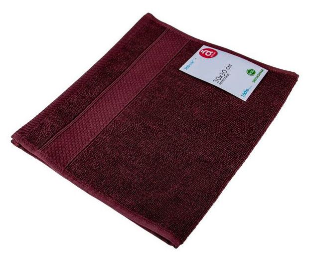 Полотенце Actuel махровое коричневое для рук и лица, 30х30 см