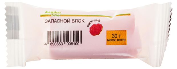 Туалетный блок подвесной Каждый день Цветы запасной блок, 30 г