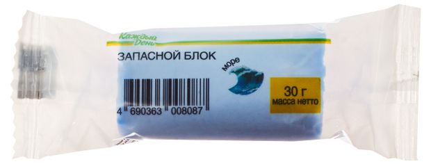 Туалетный блок подвесной Каждый день Море запасной блок, 30 г