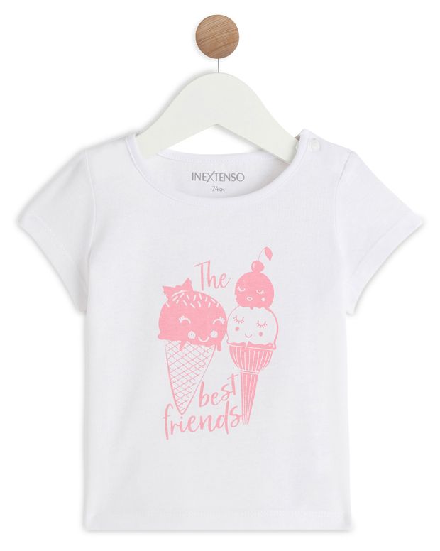 Футболка для девочки InExtenso белая