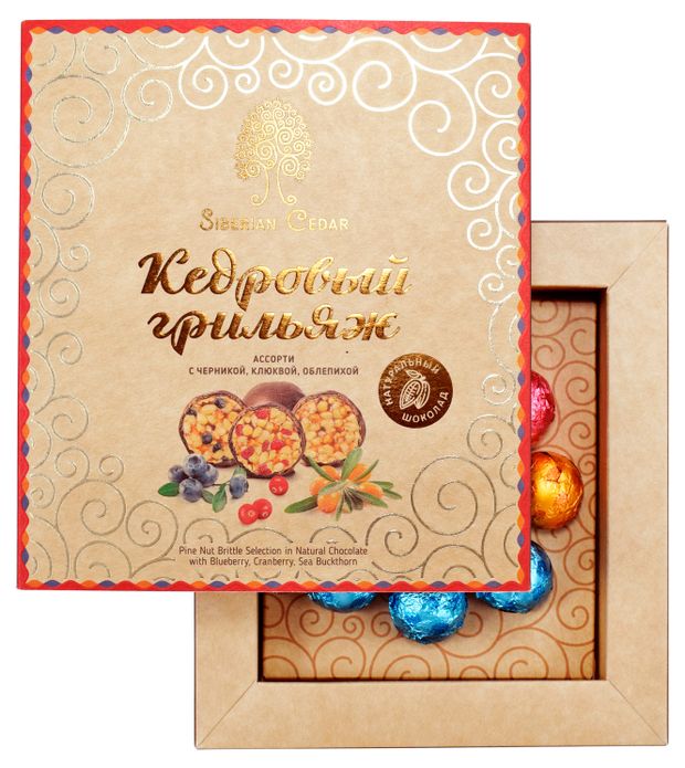 Кедровый грильяж Сибирский Кедр ассорти, 120 г