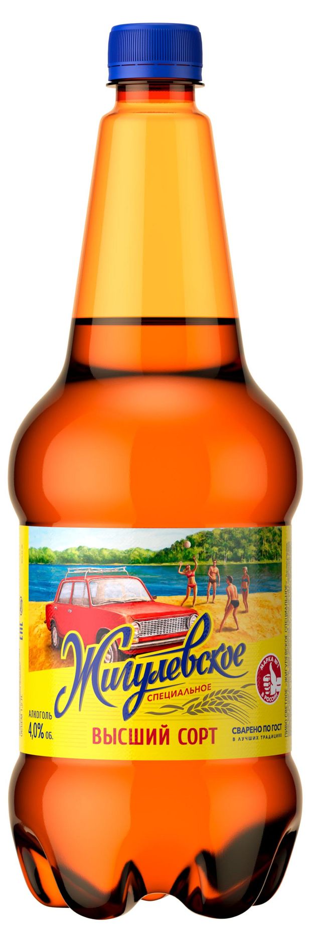 Пиво Жигулевское светлое фильтрованное 4%, 1,2 л