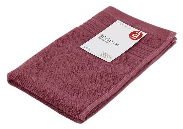 Полотенце Actuel бордовое, 30х50 см, 550 г