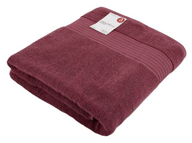 Полотенце Actuel бордовое, 100х150 см, 550 г